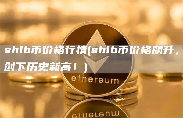 shib币价格行情 - shib币价格飙升，创下历史新高！