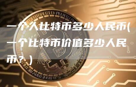 一个人比特币多少人民币 - 一个比特币价值多少人民币？