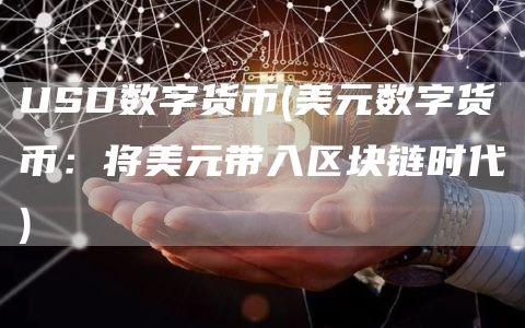 USD数字货币 - 美元数字货币：将美元带入区块链时代