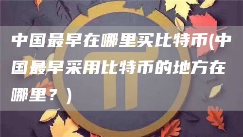 中国最早在哪里买比特币 - 中国最早采用比特币的地方在哪里？