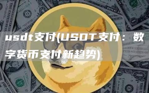 usdt支付 - USDT支付：数字货币支付新趋势