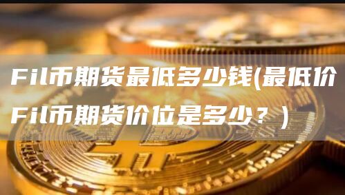 Fil币期货最低多少钱 - 最低价Fil币期货价位是多少？