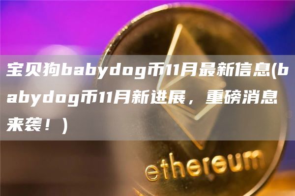 宝贝狗babydog币11月最新信息 - babydog币11月新进展，重磅消息来袭！