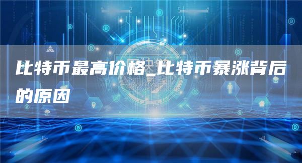 比特币最高价格_比特币暴涨背后的原因