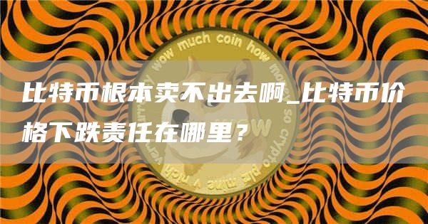 比特币根本卖不出去啊_比特币价格下跌责任在哪里？