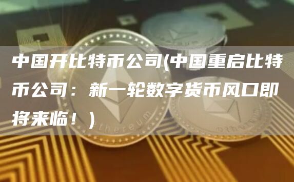 中国开比特币公司 - 中国重启比特币公司：新一轮数字货币风口即将来临！