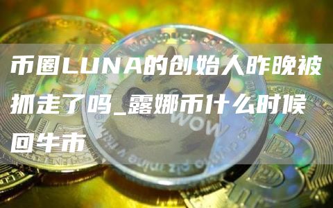 币圈LUNA的创始人昨晚被抓走了吗_露娜币什么时候回牛市